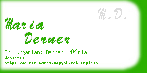 maria derner business card